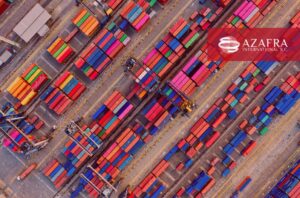 Contenedores para mercancía. Comercio Internacional